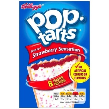 Pop Tarts Strawberry Kelloggs 8pak 384g UK