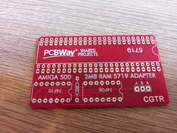 Płytka PCB adapter GARY 2Mb RAM, Amiga 500