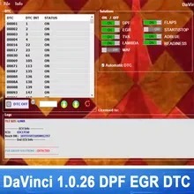 DaVinci Program do Dpf Egr Adblue Lambda Nox DTC 
