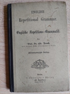 Repetitional Grammar English 1911 niemiecka książk