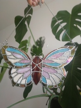 Motyl Tiffany szkło witraż