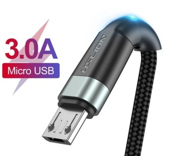 Kabel magnetyczny LED, USB micro, iPhone, USB C 