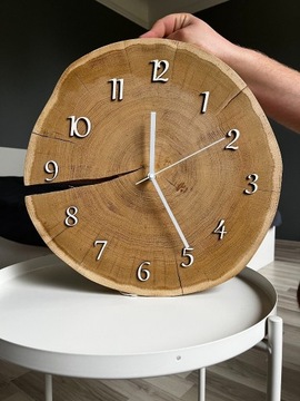 Drewniany zegar ścienny 30 cm, unikatowy!