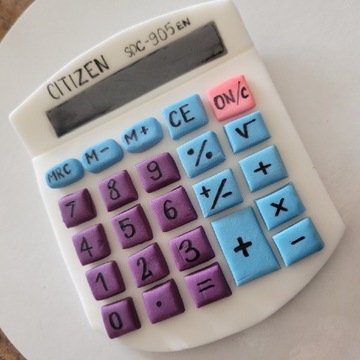 Kalkulator figurka na tort ,ksiegowej nauczyciela