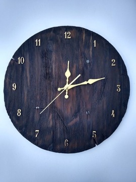 Zegar ścienny drewniany vintage loft industrial