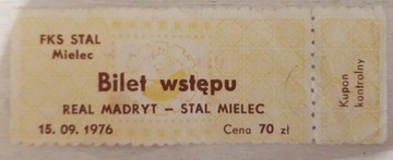 STAL MIELEC - REAL MADRYT 1976