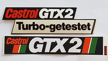 Stare naklejki CASTROL GTX2 z lat 70-tych XX wieku