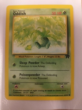 Pokemon Karta TCG Oddish 63/82 Team Rocket