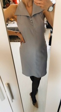 Szara sukienka, Vintage, rozmiar 38 - wiosna/lato