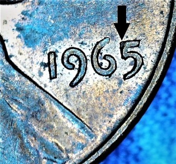 LINCOLN  CENT---1965---USA---BŁĘDY--FOTO