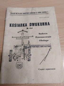 Instrukcja obsługi kosiarka dwukonna K-1,4