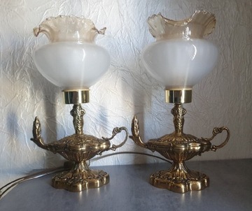 Piękne lampki Nocne syg Aladdin Mosiądz Vintage