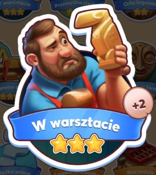 W warsztacie naklejka Coin Master