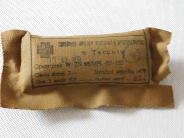 Opatrunek wojskowy bandaż W-ZN-69 1970 LWP @