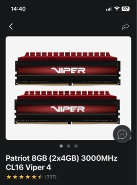 Pamięć RAM Patriot 4x4GB 3000MHz CL16 Viper 4