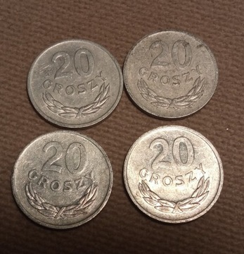 20 groszy 1976,1977,1978,1980 