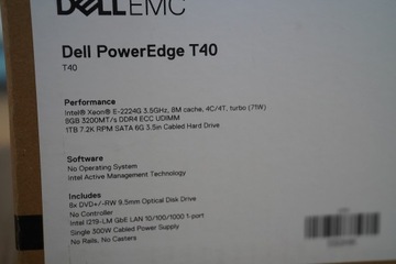 NOWY DELL PowerEdge T40 E-2224G 16GB 2x2TB DVDRW