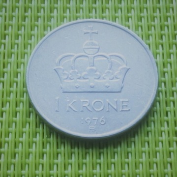 NORWEGIA 1976 - 1 Krone Korona k3