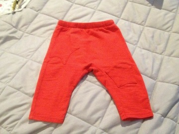 Spodnie ZARA r 74 (6-9 m-cy) 100% bawełna Czerwone