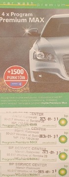 Kupony myjnia BP Premium Max - 4 mycia - 01.2025