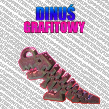 DINUŚ  15CM KEYSPINNER KOLOR GRAFITOWY BRELOK HIT