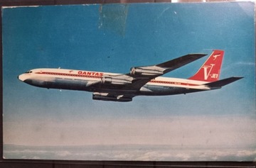 Pocztówka QANTAS AIRWAYS Boeing 707 