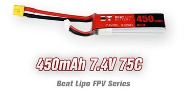 Akumulator LiPo 2S 450 mAh 75C XT30  5 szt nowe