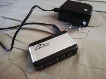 Koncentrator USB media tech 7 portów 2.0 MT5011