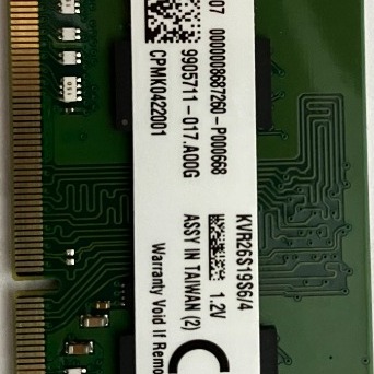 RAM Kingston 4GB DDR4 2666MT SODIMM  4 szt.