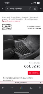 Nowe dywaniki Toyota Rav4 2019- Oryginał OE