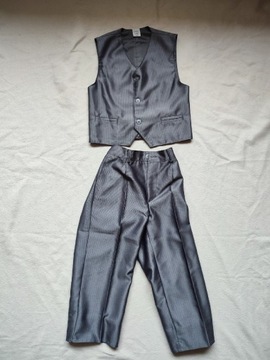 Komplet  zestaw kamizelka spodnie koszula  r. 116 