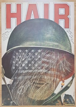 Hair ORYGINAŁ plakat Pągowski 1980 Milos Forman