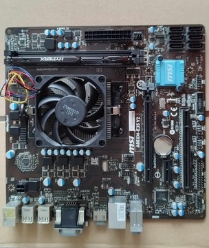 MSI A88XM-E35 V2 + procesor AMD + pamięć ram