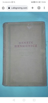 Sienkiewicz Krzyżacy tom 1z2 1954 książka