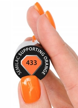 Lakier Hybrydowy Semilac 433 Supporting Orange