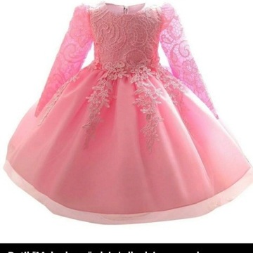 Piękna różowa suknia roz 122/128