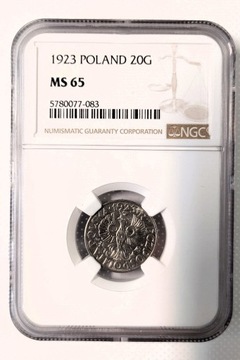 20 groszy 1923 - NGC MS65