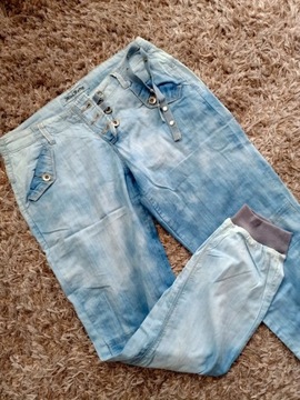 Spodnie alladynki letnie jeans cienkie r. M