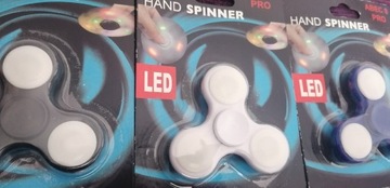 Zestaw 3szt HAND SPINNER LED ŚWIECĄCY 3 kolory 