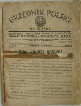 Urzędnik Polski na Śląsku Katowice maj 1939 r 
