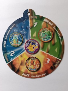 Pokemon tarcza metal tazo 2006 rok magnesowana