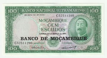 Mozambik - 100 Escudos (1961) UNC