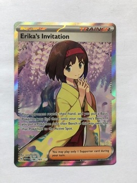 Karta Pokemon Erika Invitation 196/165 151 Mew