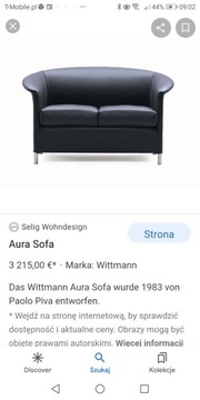 Wittmann Sofa Aura ze skóry