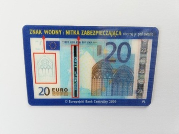 Zabezpieczenia EURO Karta z efektem kątowym Gadżet