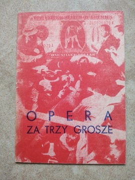 Opera za trzy grosze - program teatralny - 1979 r.