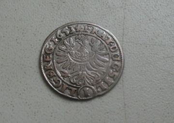 krajcar 1653r. kś. leg-brzeg