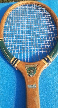 Drewniana oldschoolowa rakieta tenisowa retro 