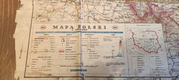Mapa Polski wojskowa, płocienna 1947