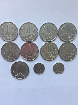 Zestaw 11 monet 1 zł Al stan ok.men.1980-90